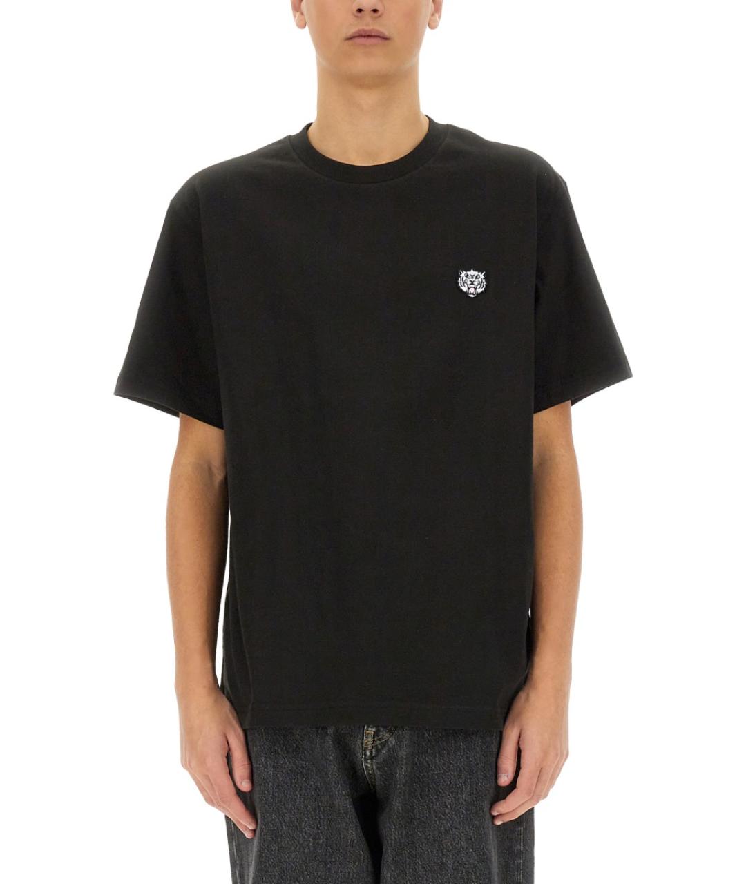 KENZO Черная хлопковая футболка, фото 2