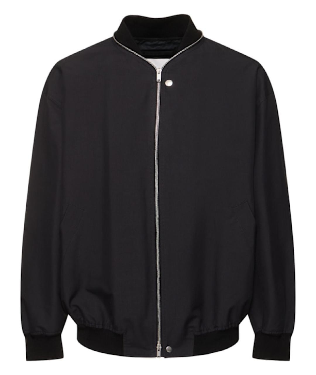 JIL SANDER Черная хлопковая куртка, фото 1