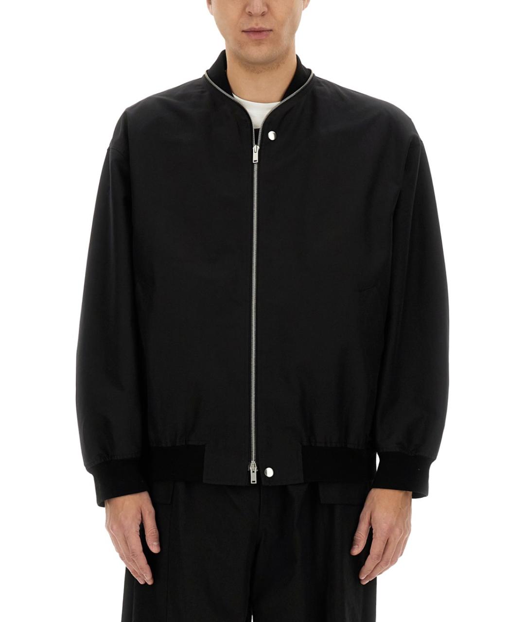 JIL SANDER Черная хлопковая куртка, фото 2