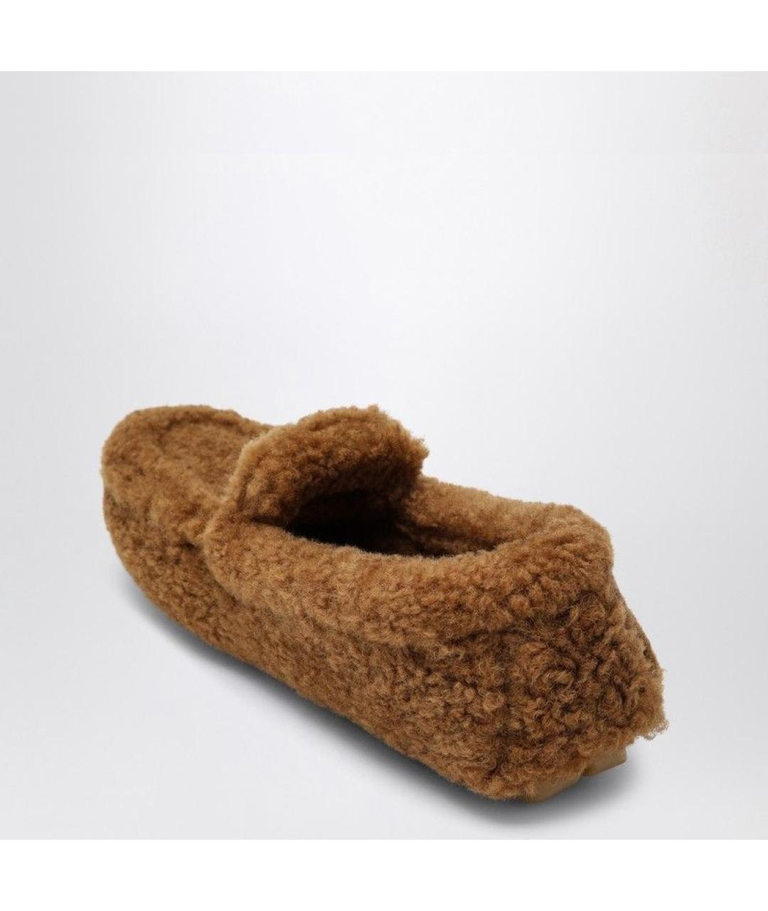 PRADA Коричневые текстильные мокасины, фото 3