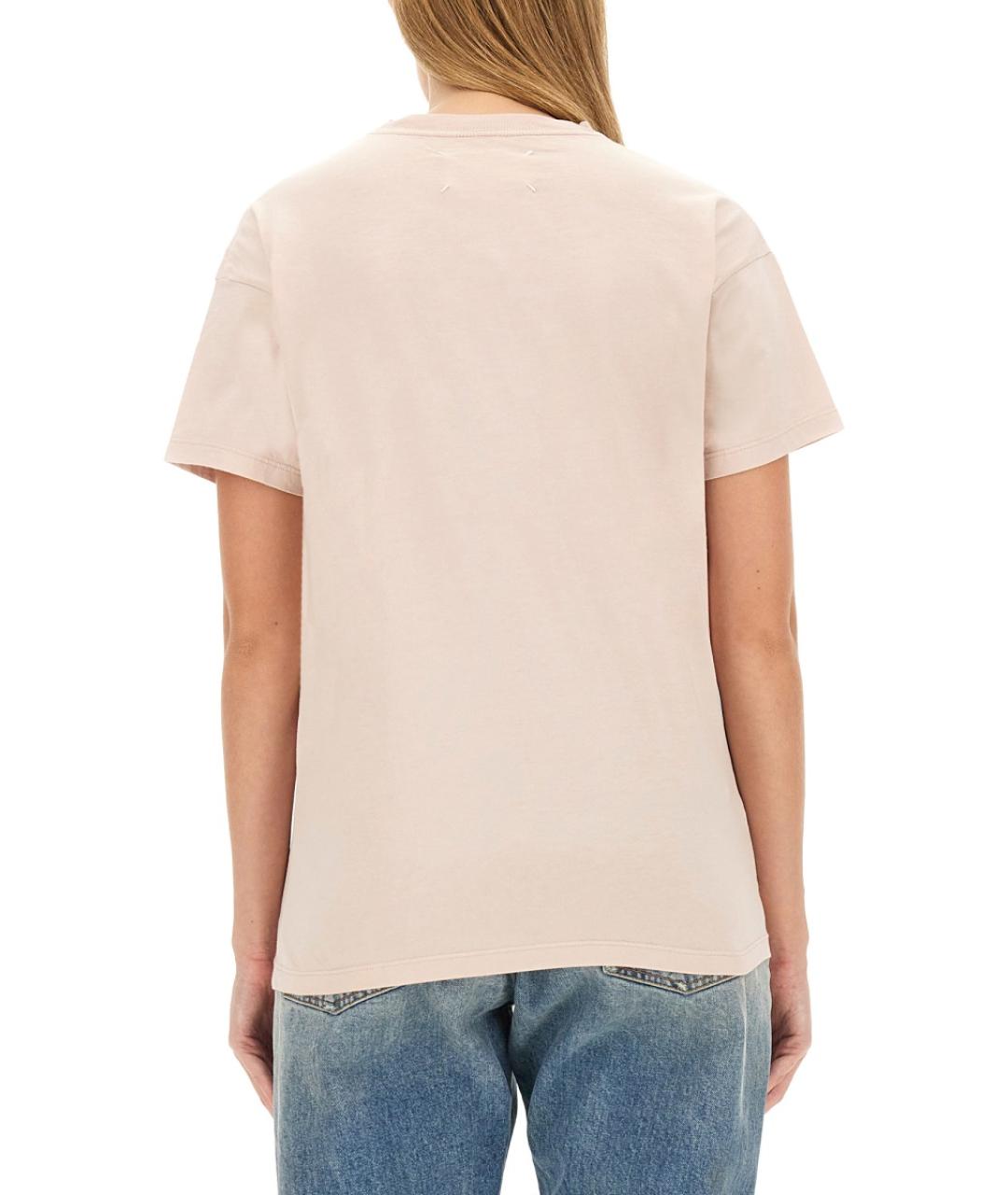 MAISON MARGIELA Бежевая хлопковая футболка, фото 3