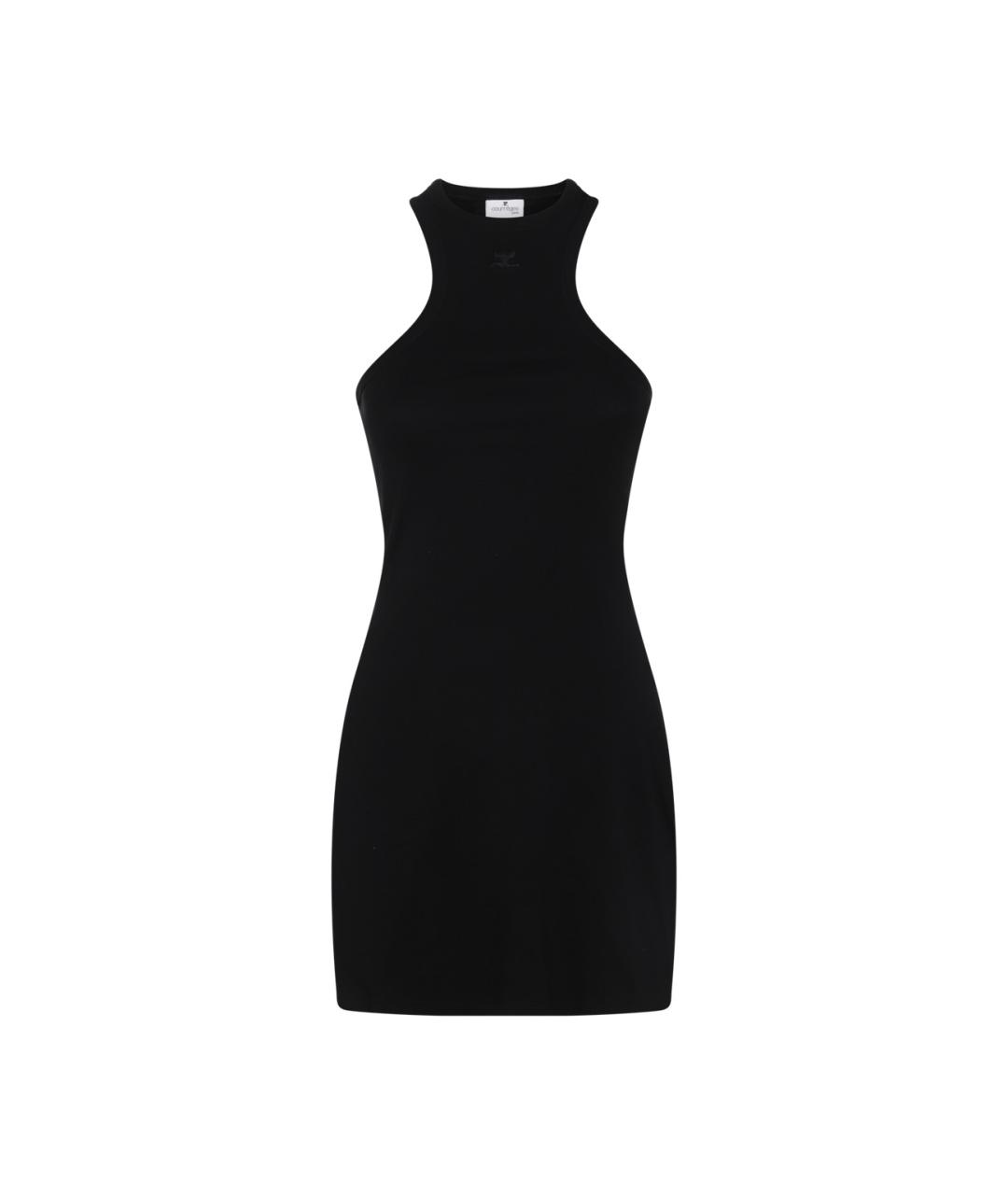 COURREGES Черное хлопковое повседневное платье, фото 1