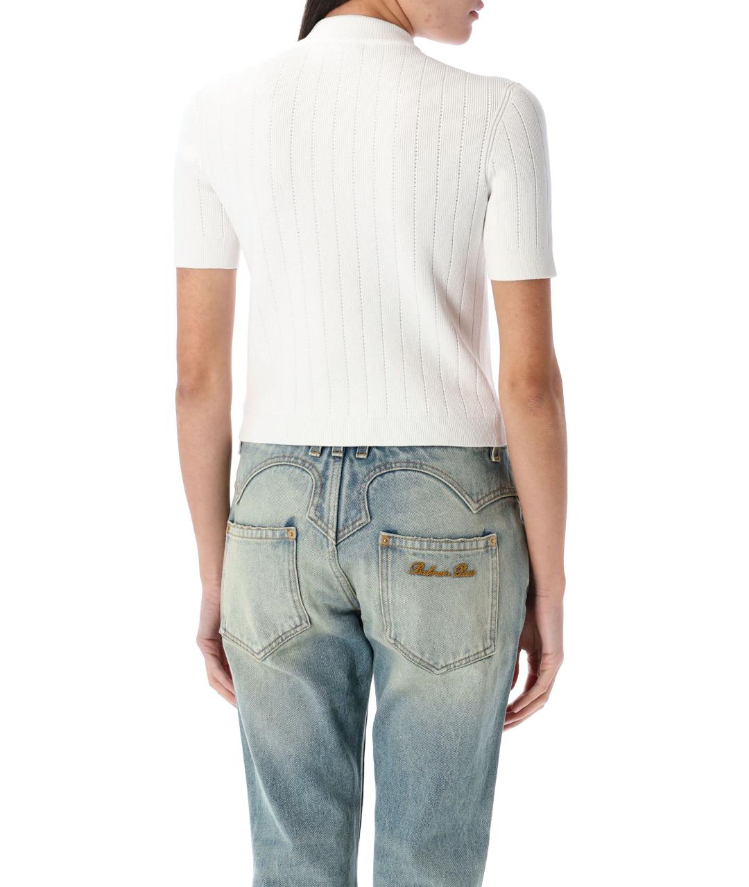 BALMAIN Белый вискозный кардиган, фото 3