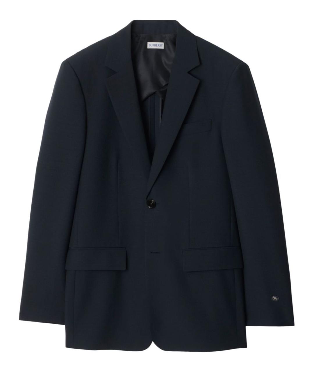 BURBERRY Темно-синий шерстяной пиджак, фото 1