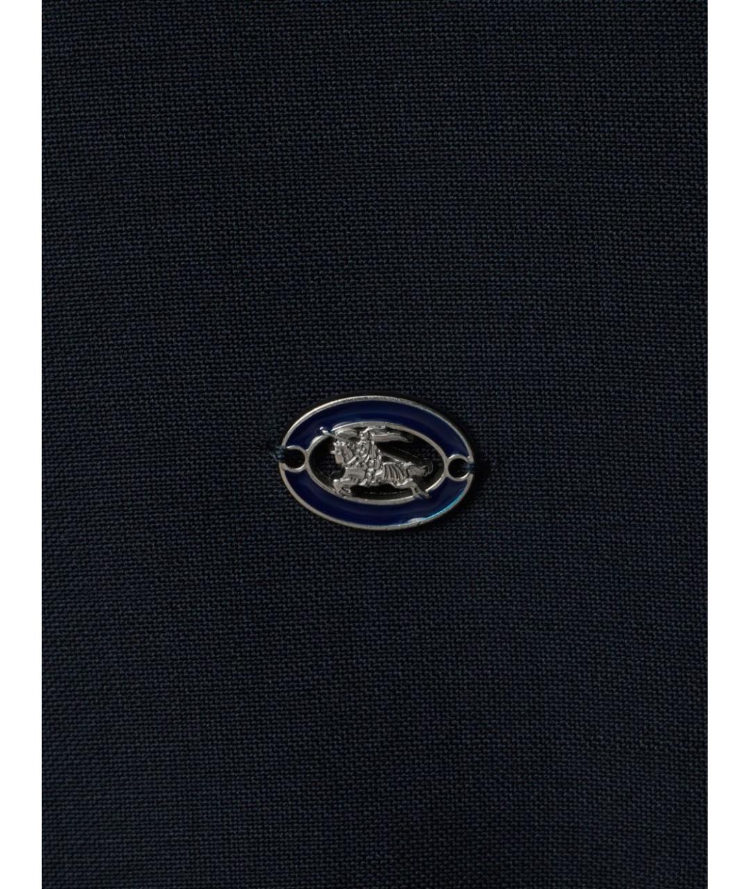 BURBERRY Темно-синий шерстяной пиджак, фото 4