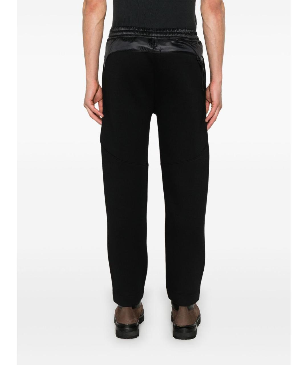 MONCLER Черные полиамидовые повседневные брюки, фото 4