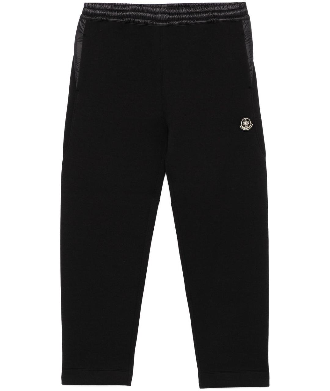 MONCLER Черные полиамидовые повседневные брюки, фото 1