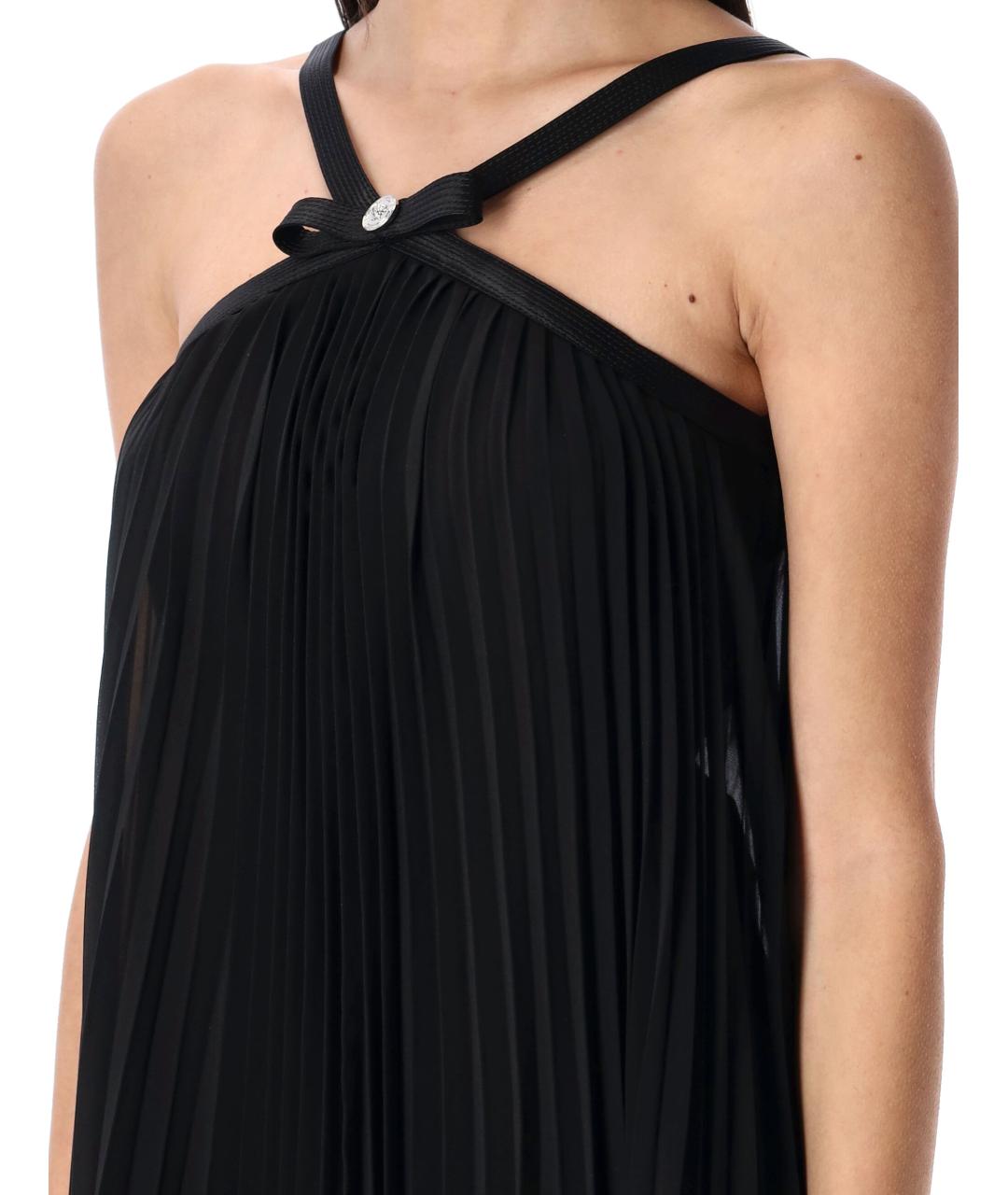 VERSACE Черное полиэстеровое вечернее платье, фото 4