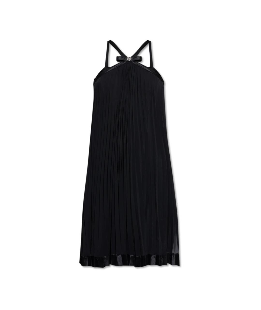 VERSACE Черное полиэстеровое вечернее платье, фото 1