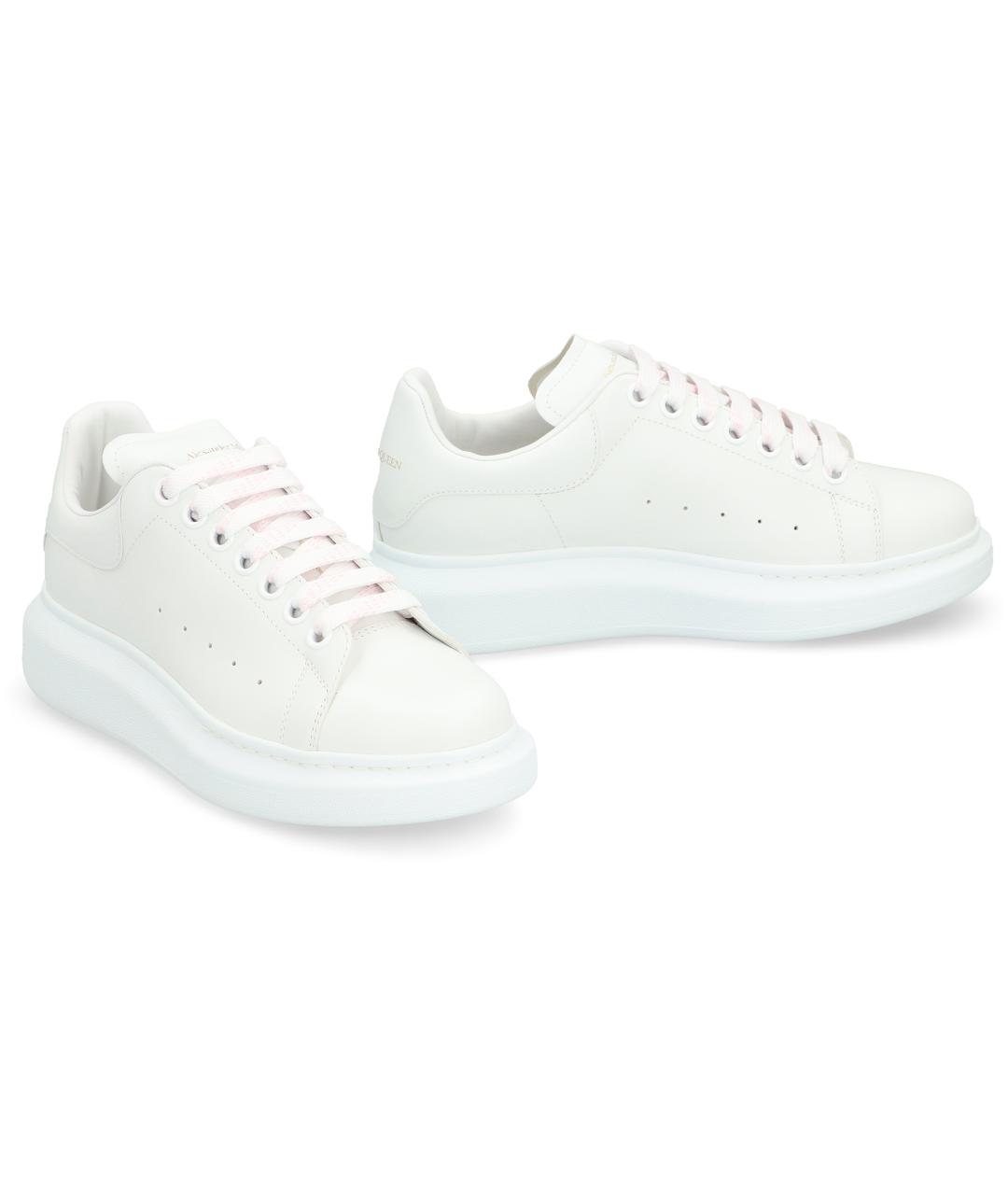 ALEXANDER MCQUEEN Белые кожаные кроссовки, фото 2