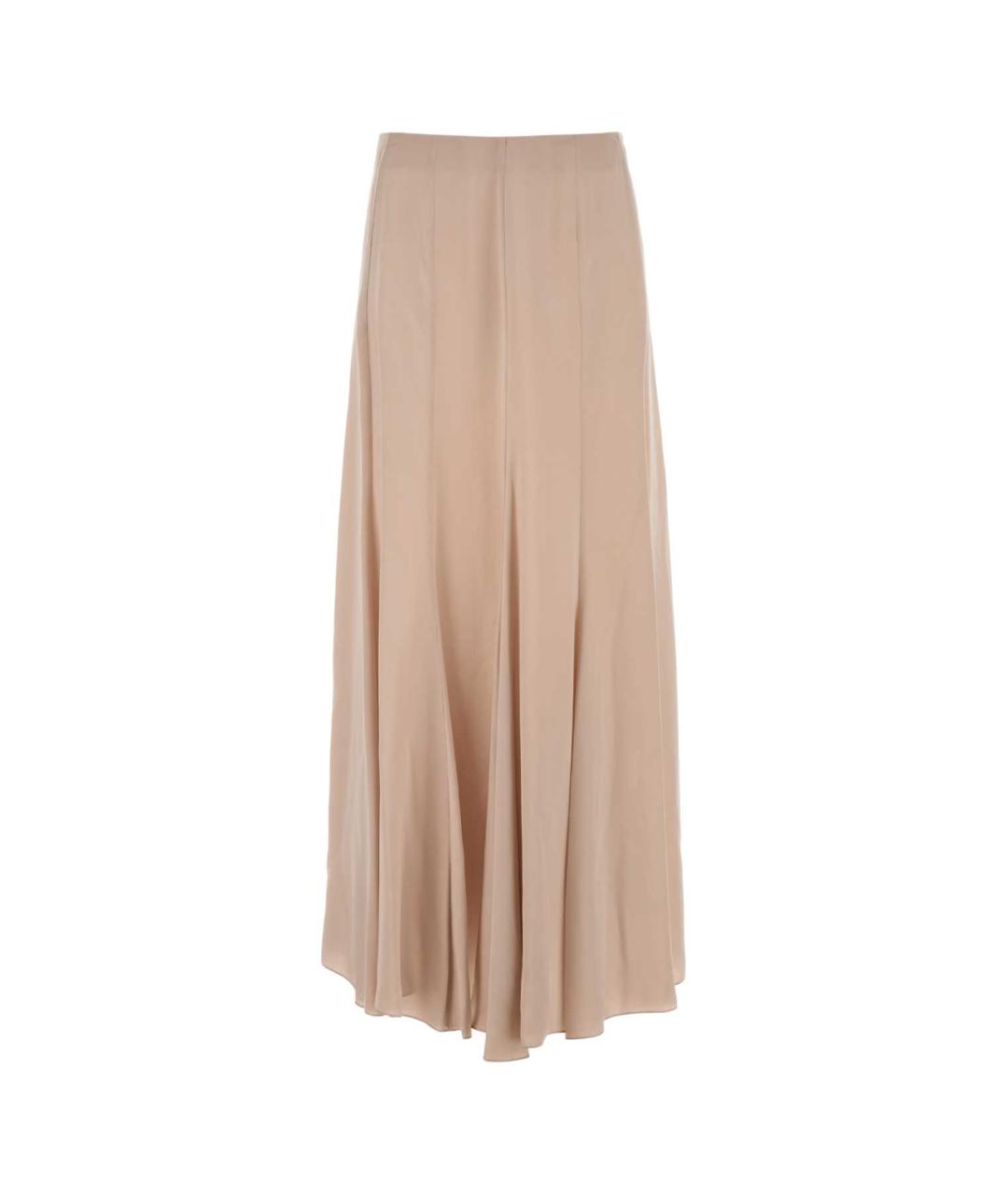 CHLOE Розовая шелковая юбка миди, фото 1