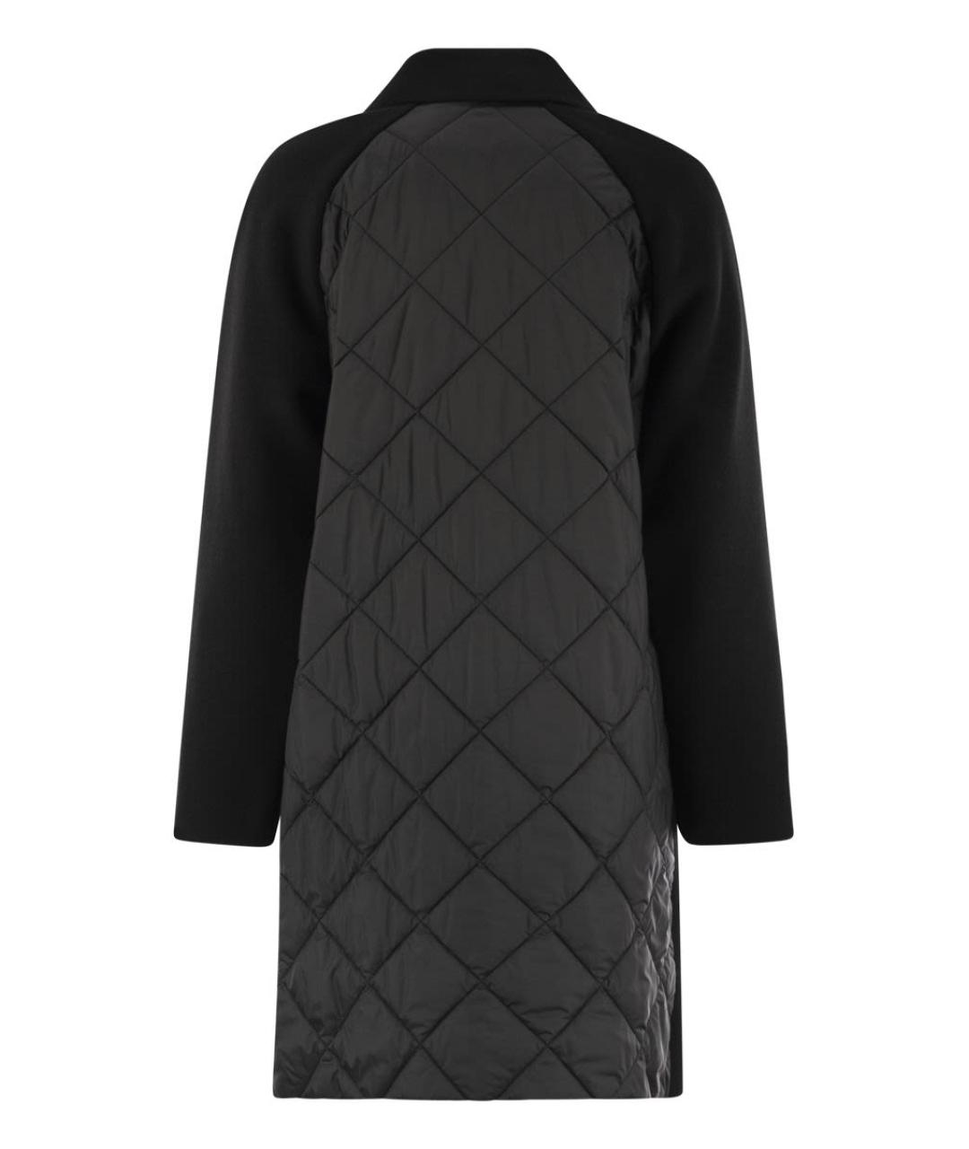 WEEKEND MAX MARA Черное шерстяное пальто, фото 2