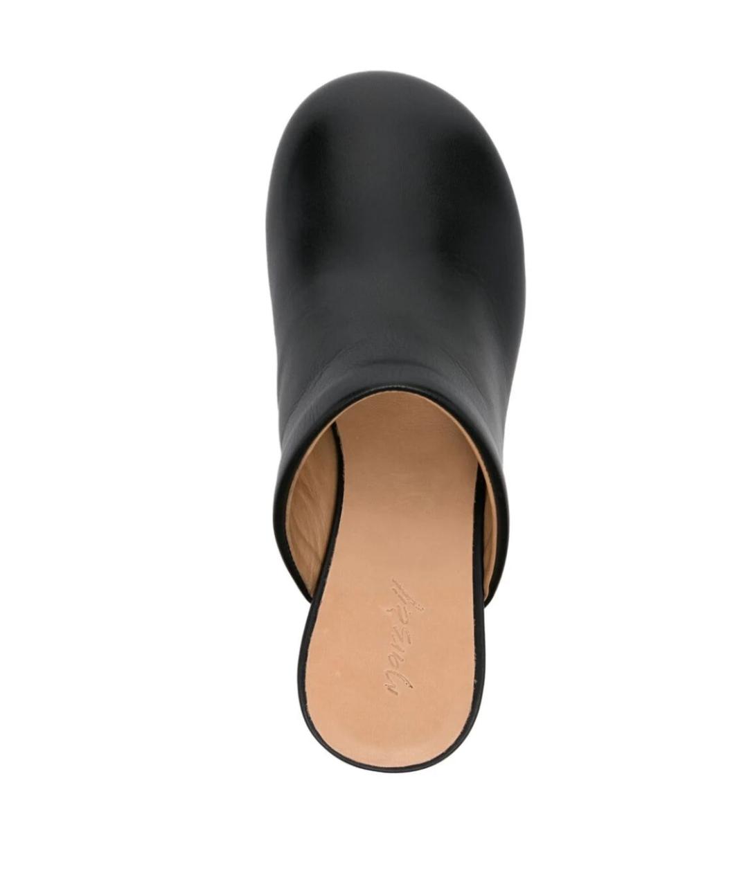 MARSELL Черные кожаные мюли, фото 4