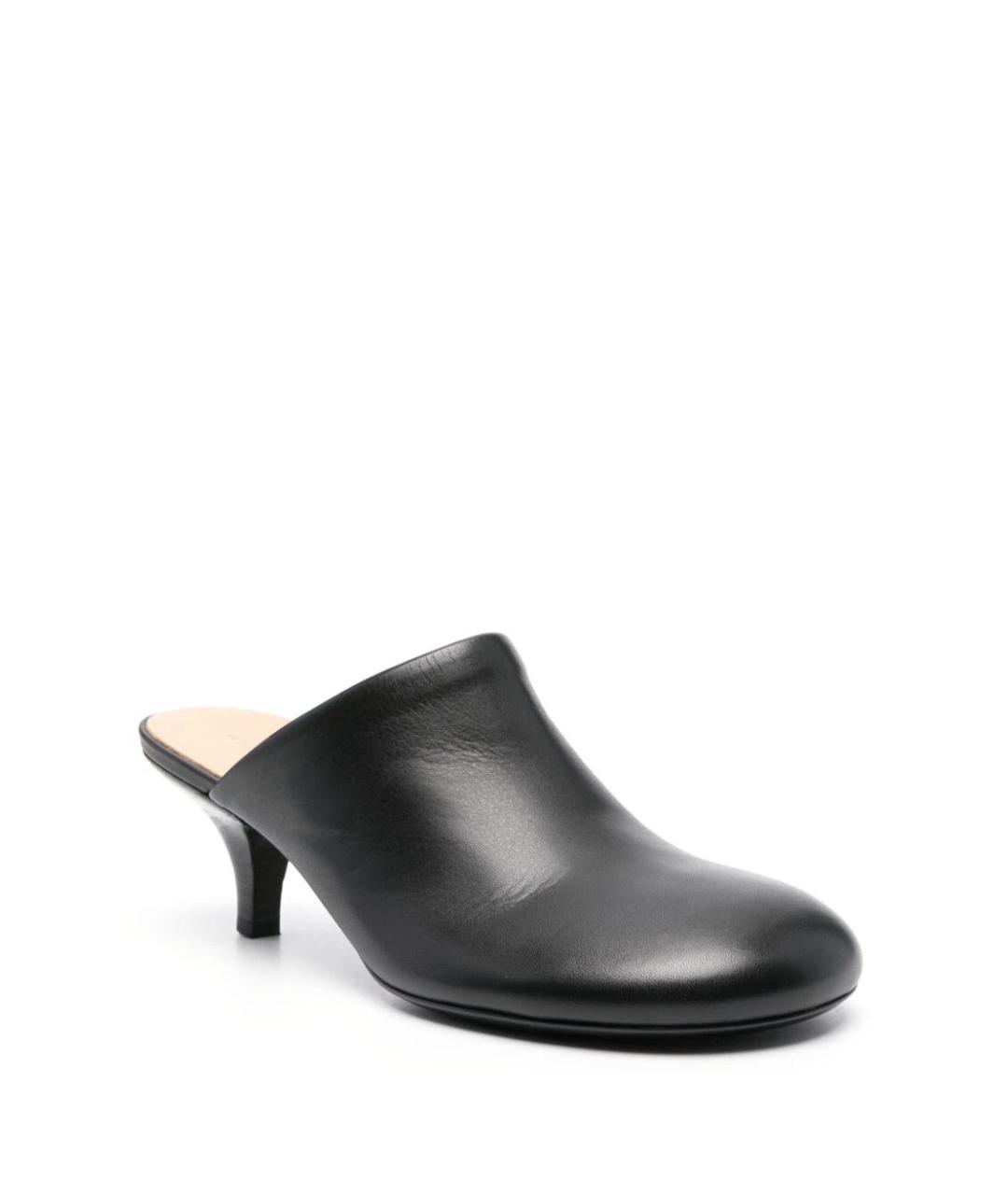 MARSELL Черные кожаные мюли, фото 2