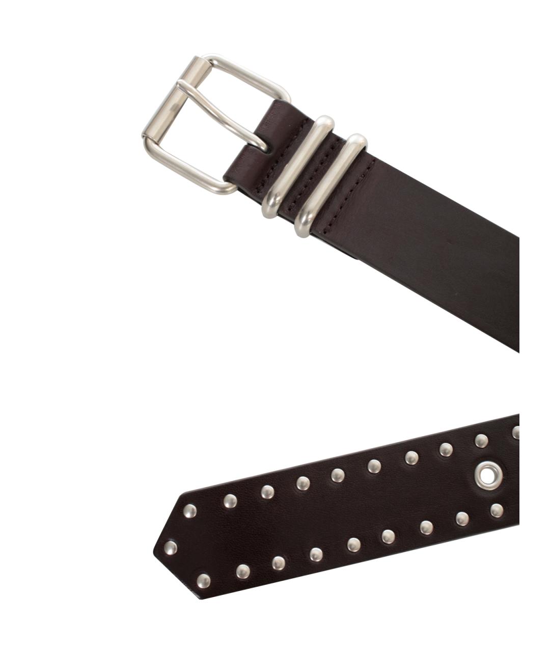 DRIES VAN NOTEN Коричневый кожаный ремень, фото 3