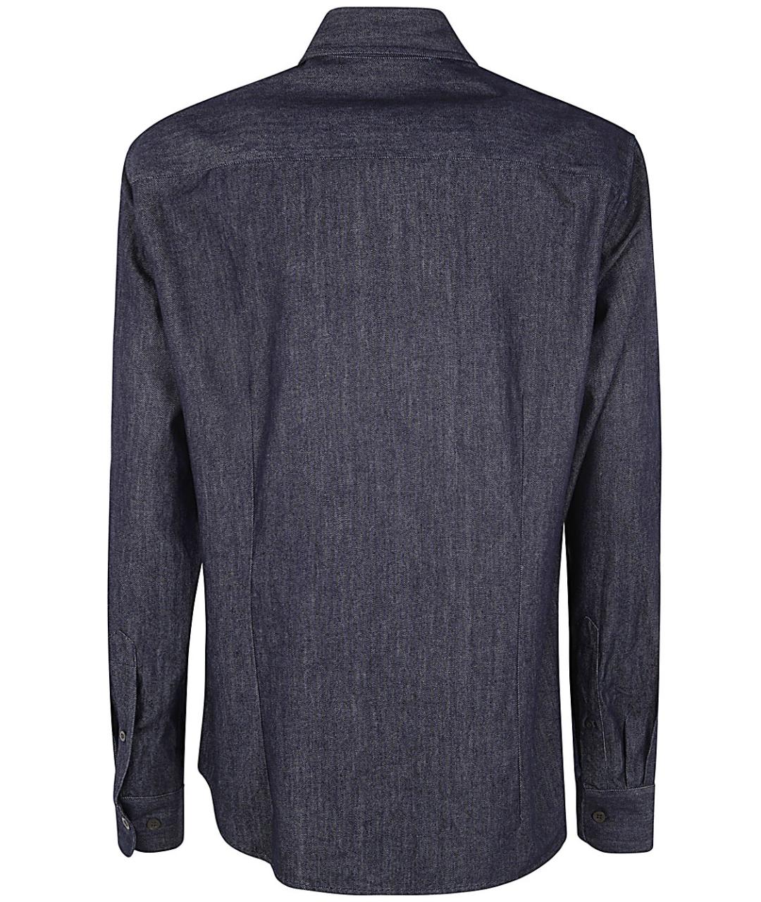 DRIES VAN NOTEN Синяя хлопковая рубашка, фото 2