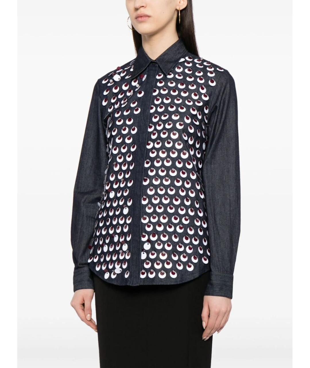 DRIES VAN NOTEN Синяя хлопковая рубашка, фото 5