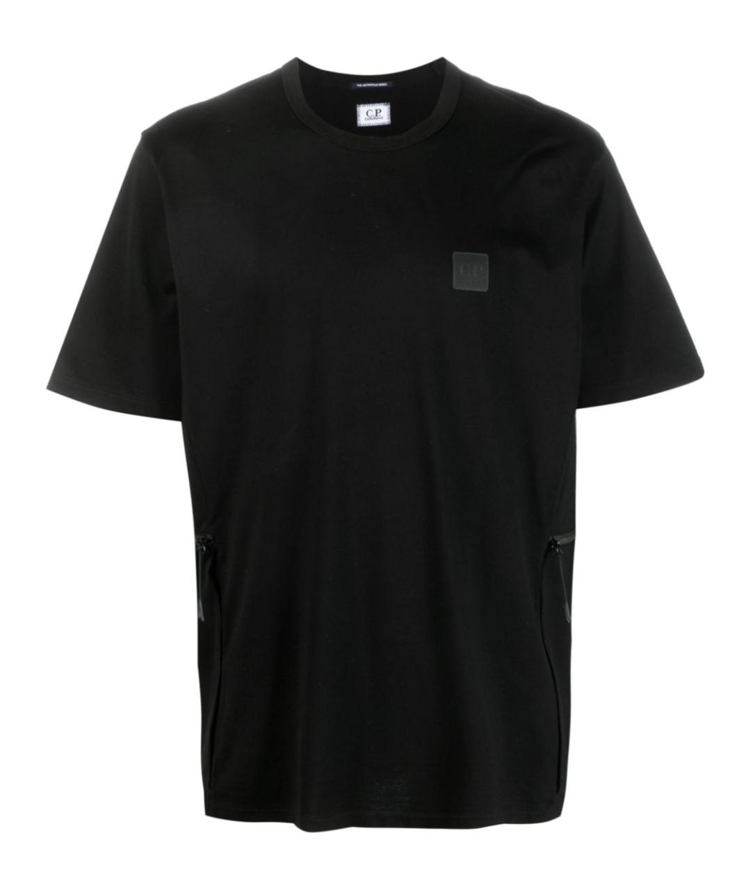 CP COMPANY Черная хлопковая футболка, фото 4