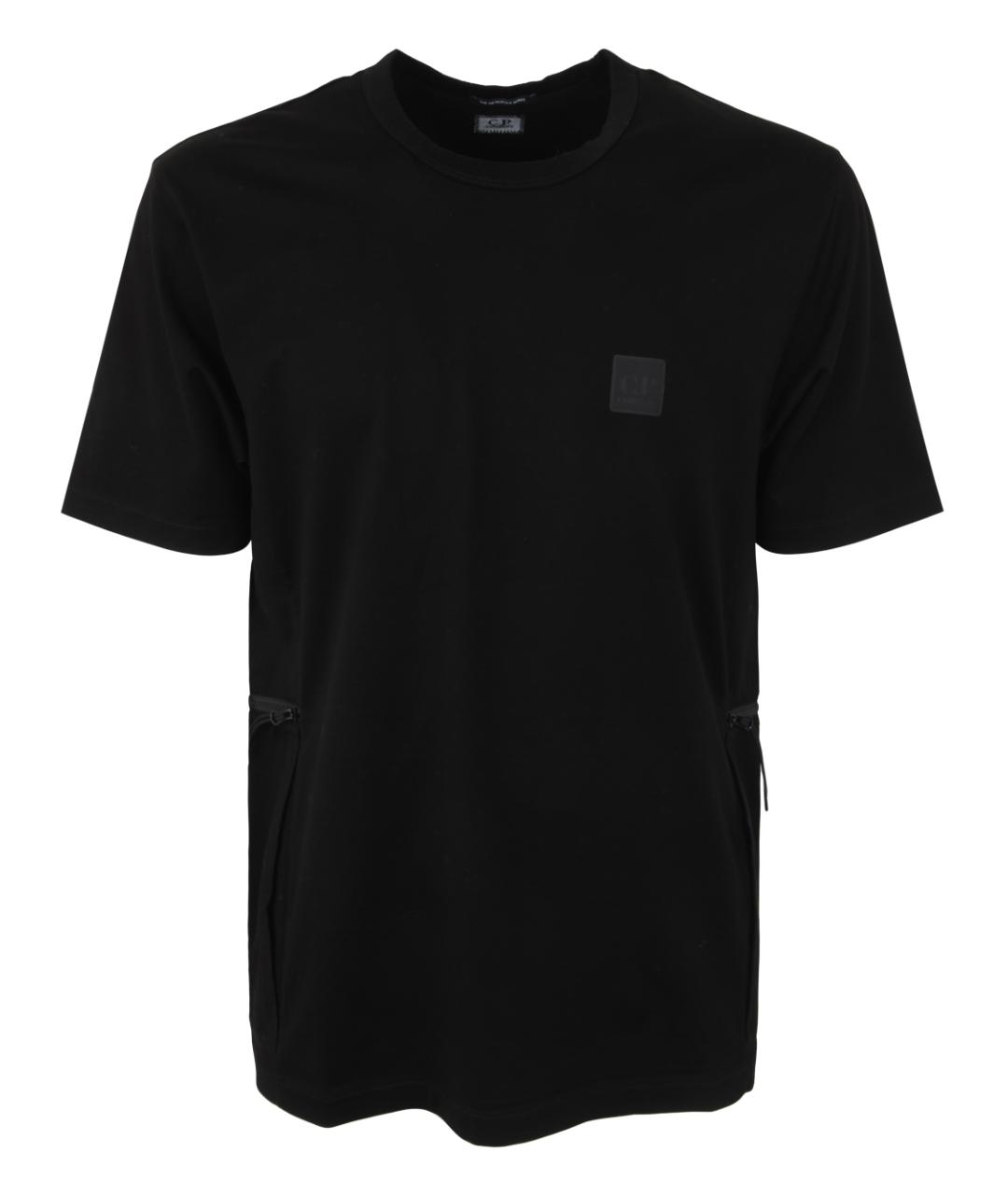 CP COMPANY Черная хлопковая футболка, фото 1