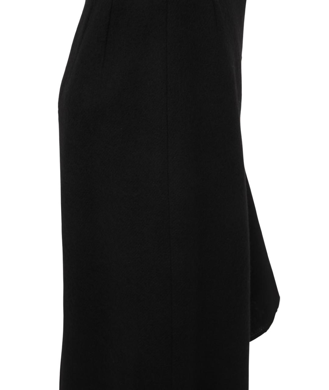 DRIES VAN NOTEN Черная шерстяная юбка миди, фото 3