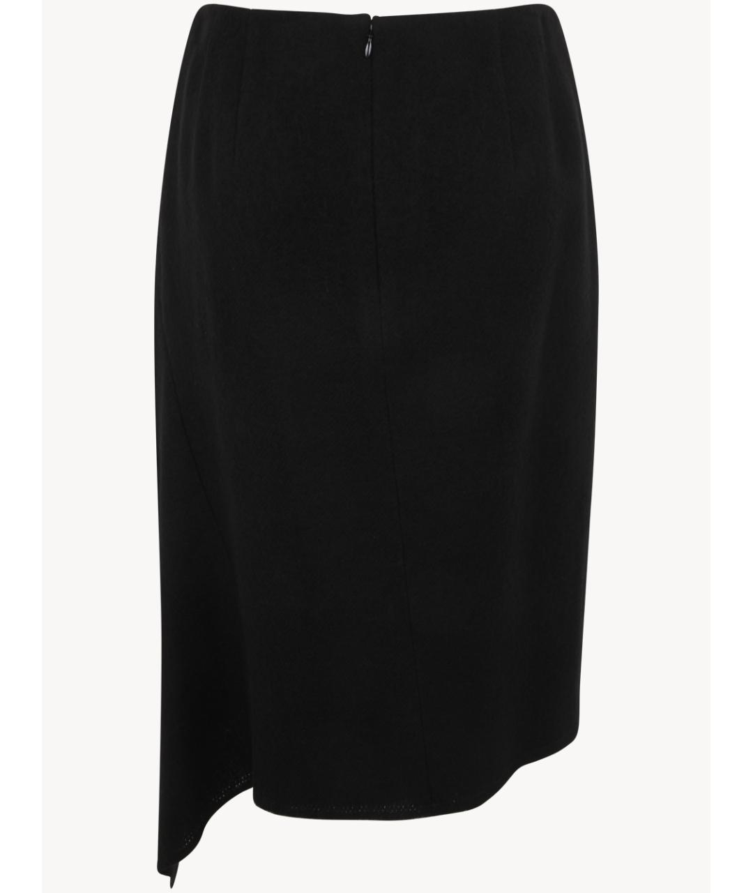 DRIES VAN NOTEN Черная шерстяная юбка миди, фото 2