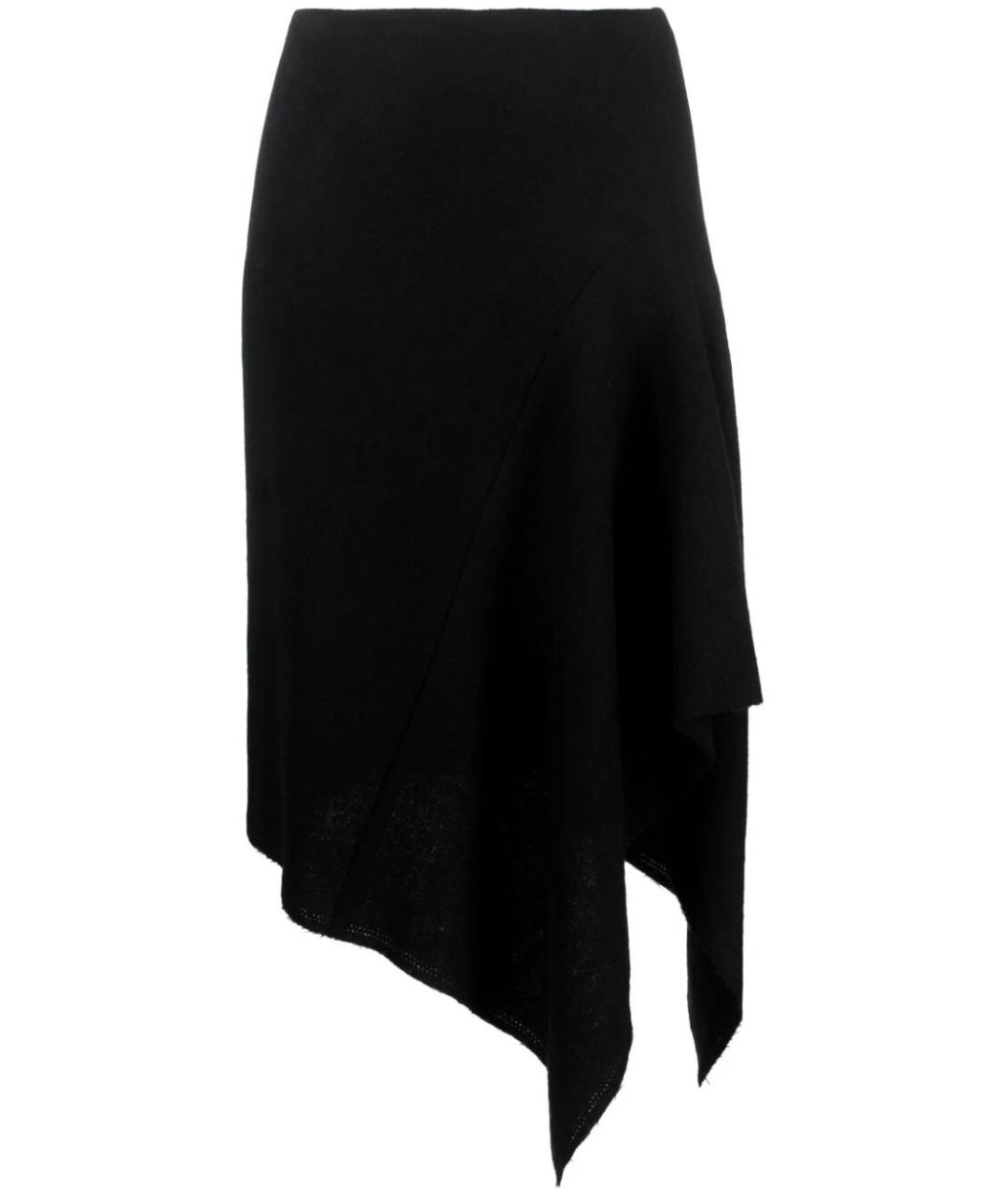 DRIES VAN NOTEN Черная шерстяная юбка миди, фото 4