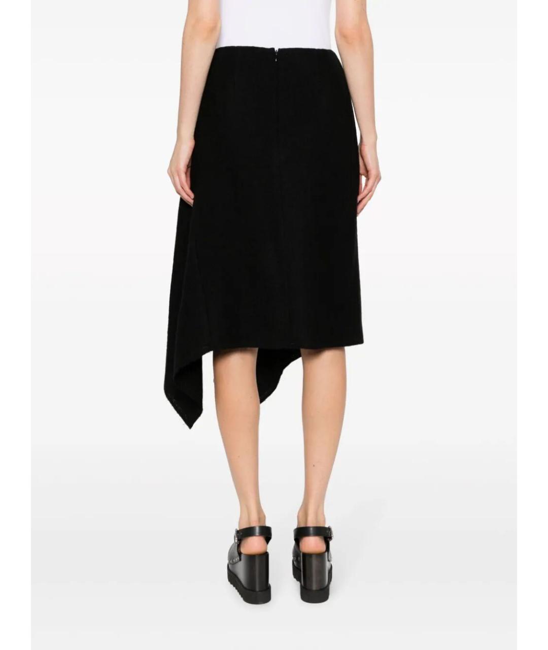 DRIES VAN NOTEN Черная шерстяная юбка миди, фото 5