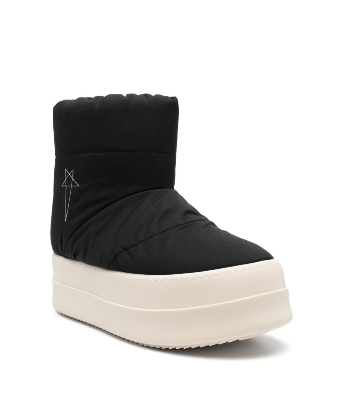 RICK OWENS DRKSHDW Черные текстильные высокие ботинки, фото 4
