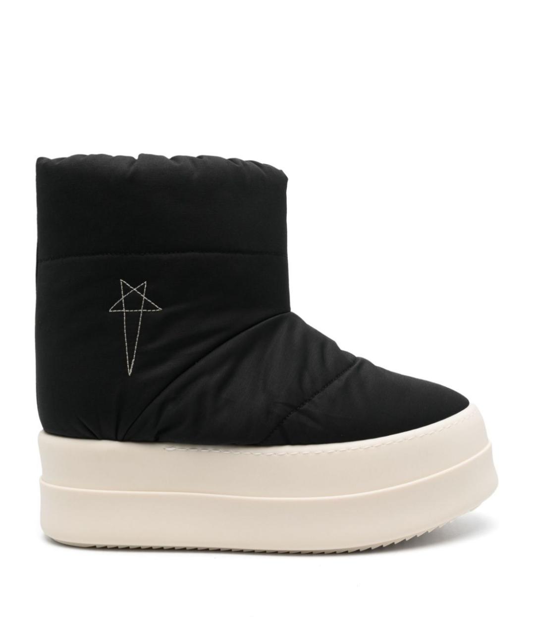 RICK OWENS DRKSHDW Черные текстильные высокие ботинки, фото 1