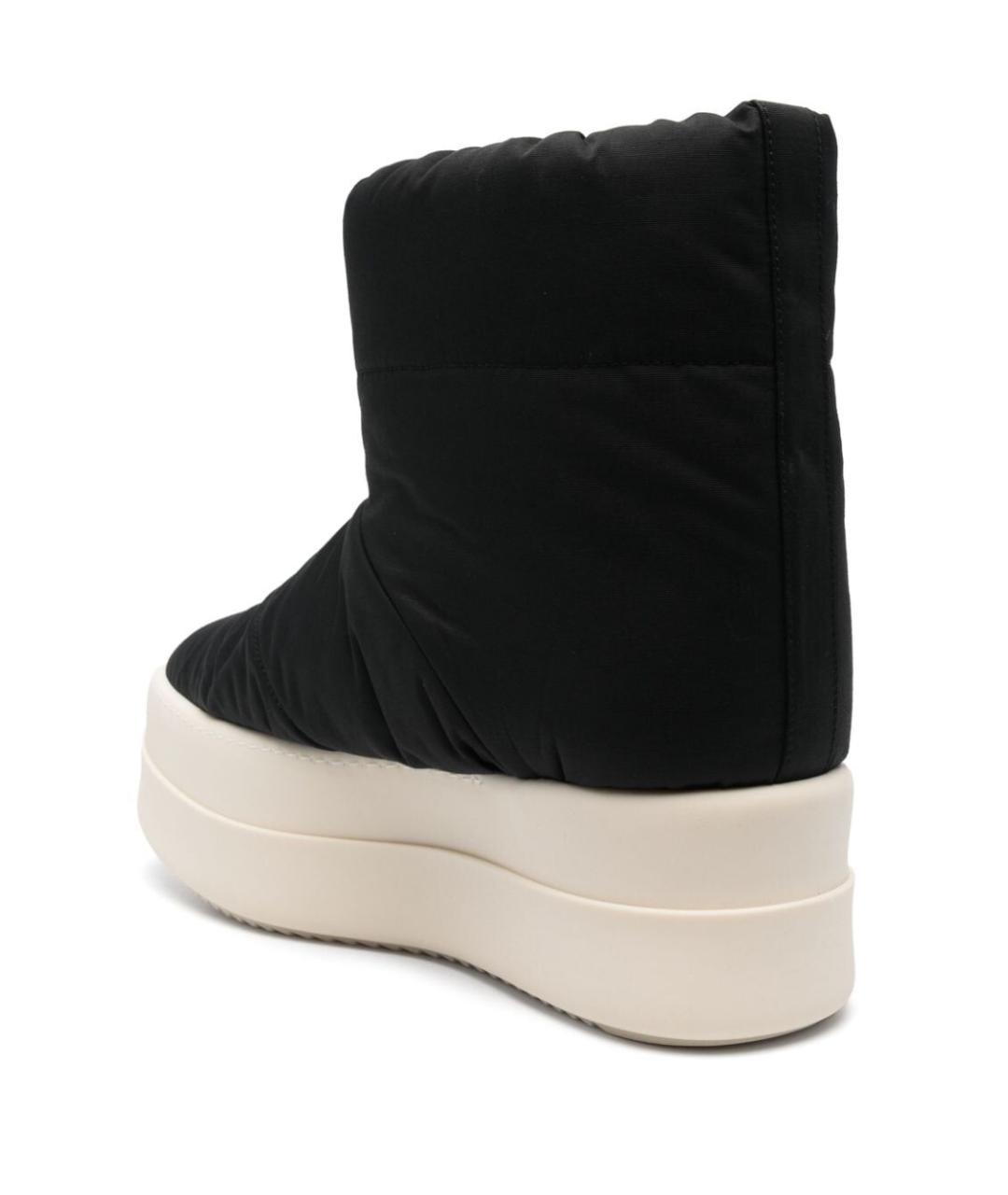 RICK OWENS DRKSHDW Черные текстильные высокие ботинки, фото 2