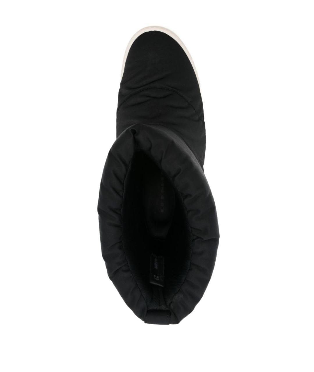 RICK OWENS DRKSHDW Черные текстильные высокие ботинки, фото 3