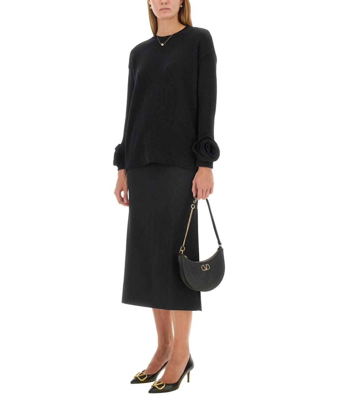 VALENTINO Черный шерстяной джемпер / свитер, фото 3