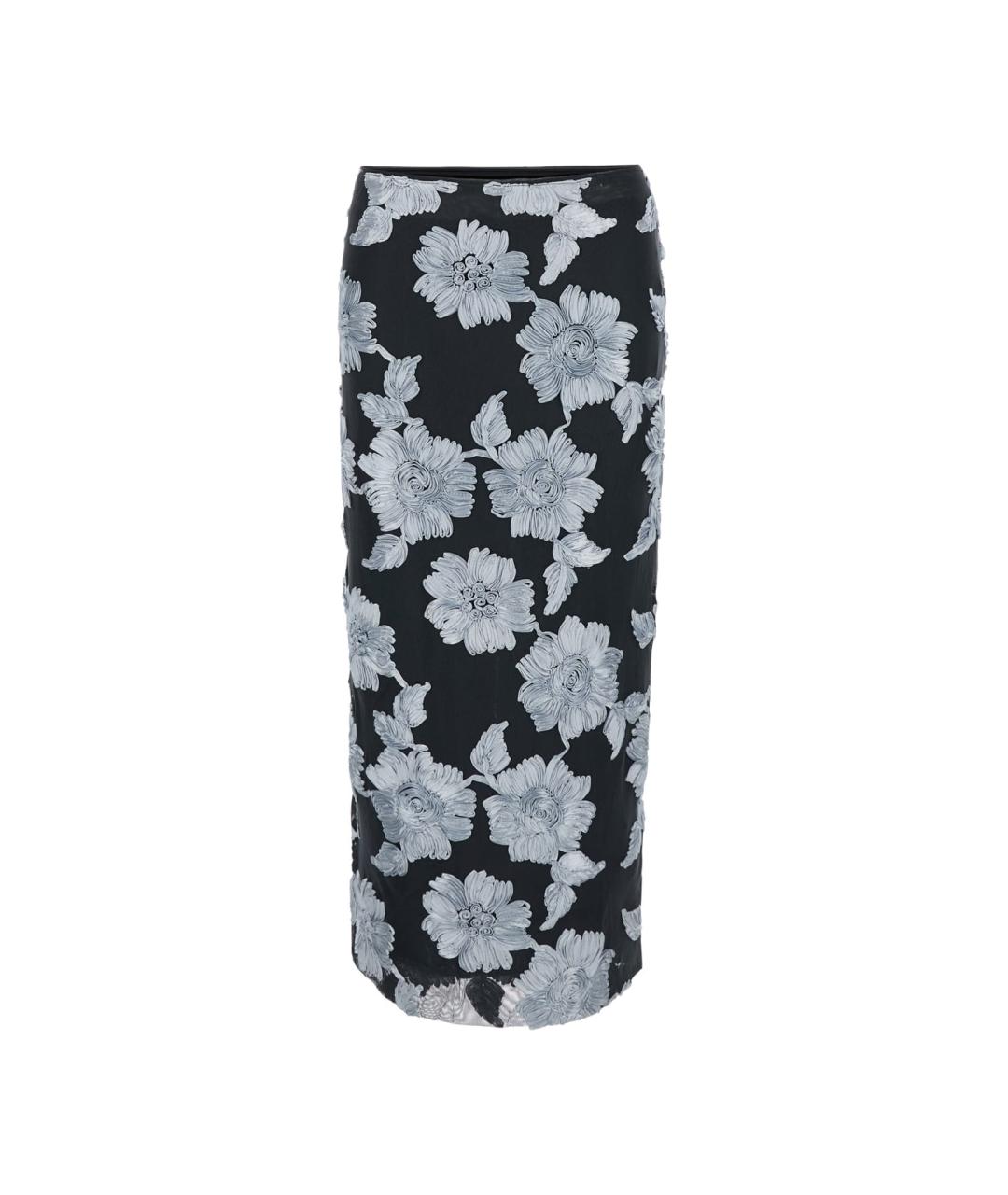 ROTATE Черная полиэстеровая юбка миди, фото 1