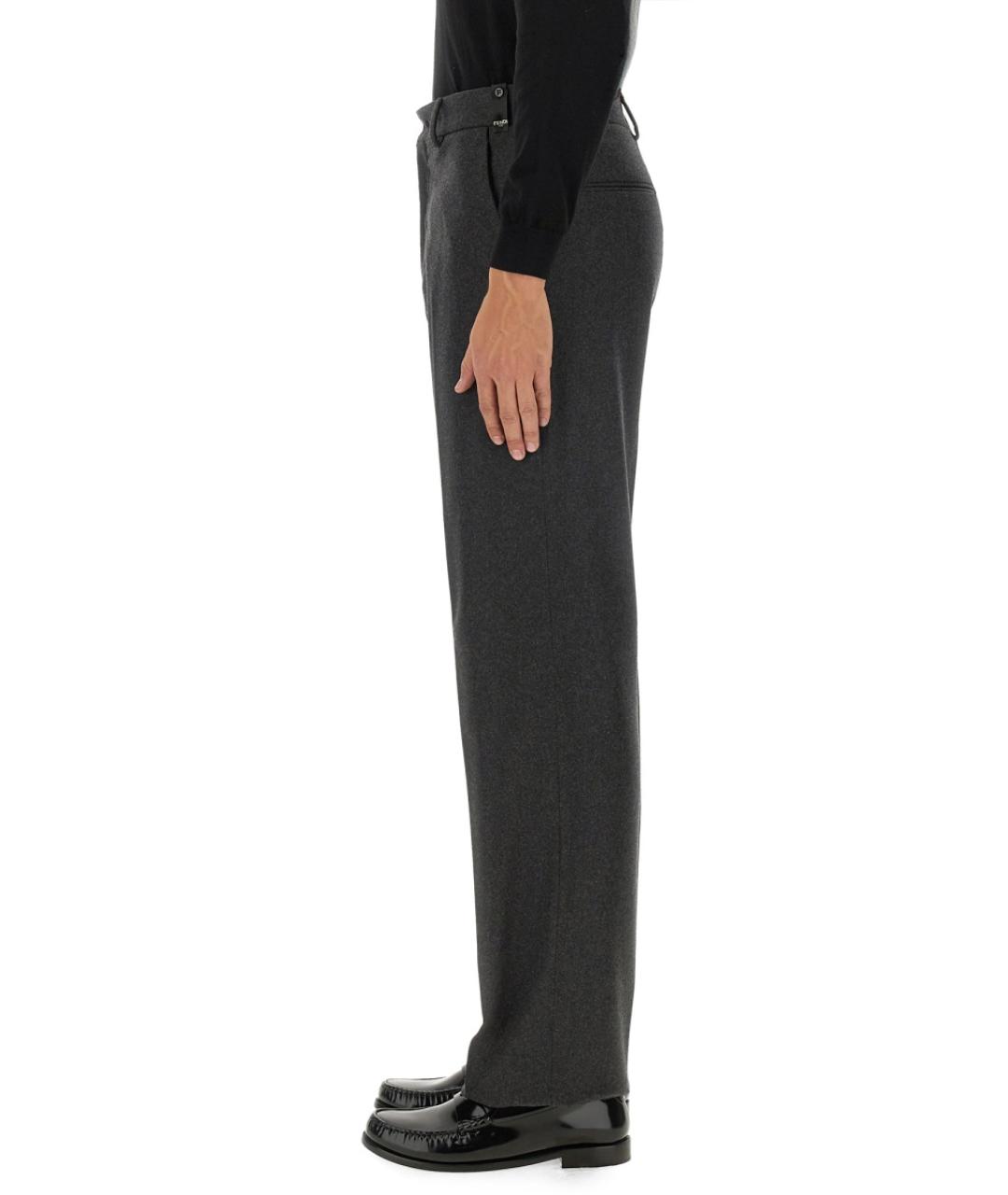 FENDI Серые кашемировые повседневные брюки, фото 4
