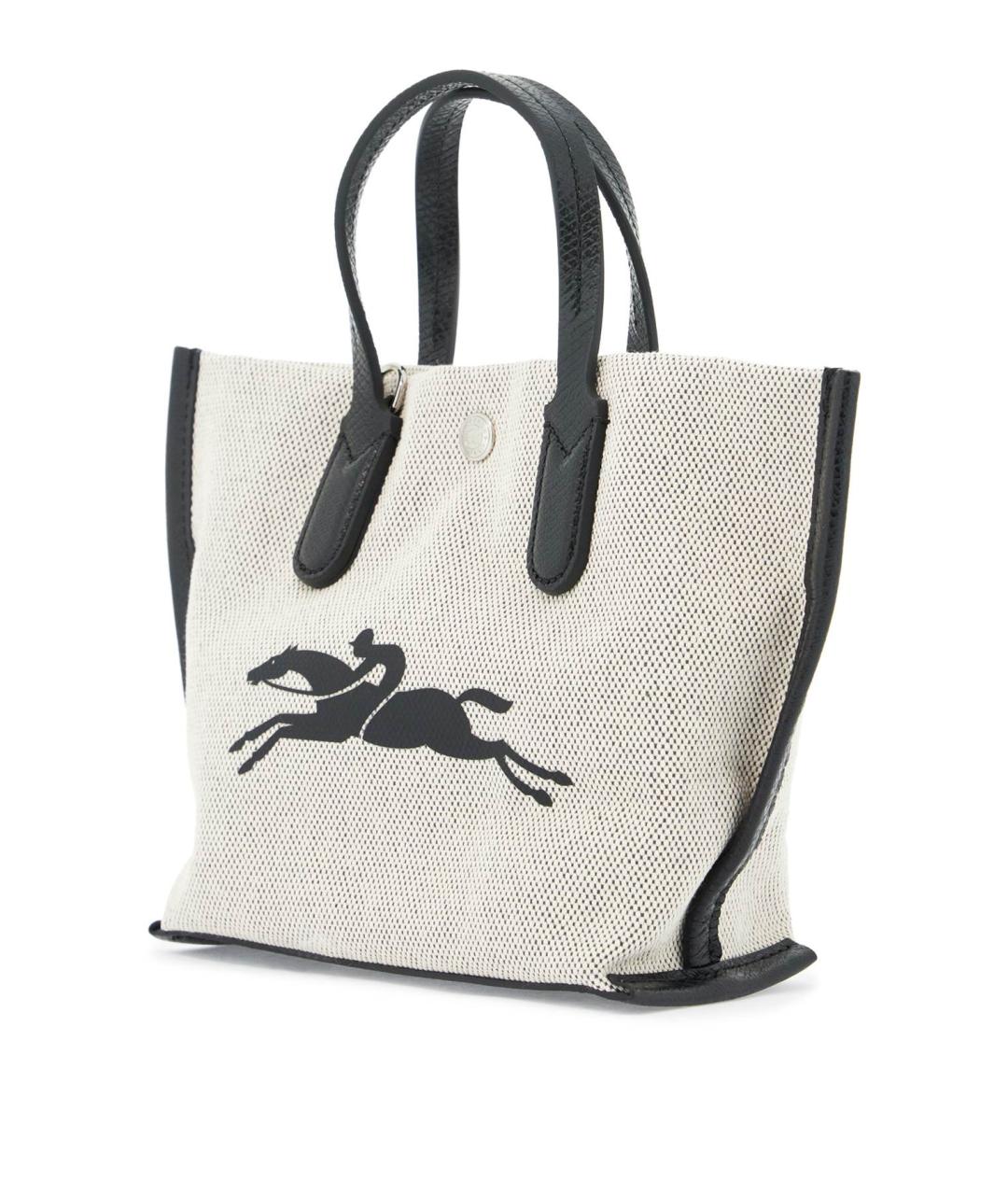 LONGCHAMP Бежевая хлопковая сумка через плечо, фото 4