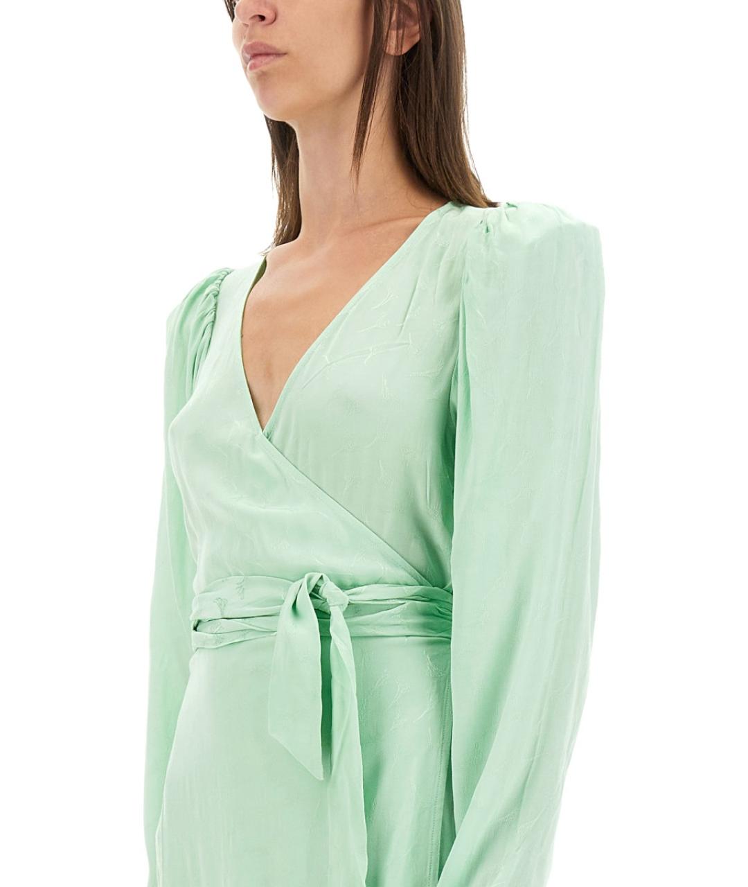 ROTATE Зеленые вискозное повседневное платье, фото 5