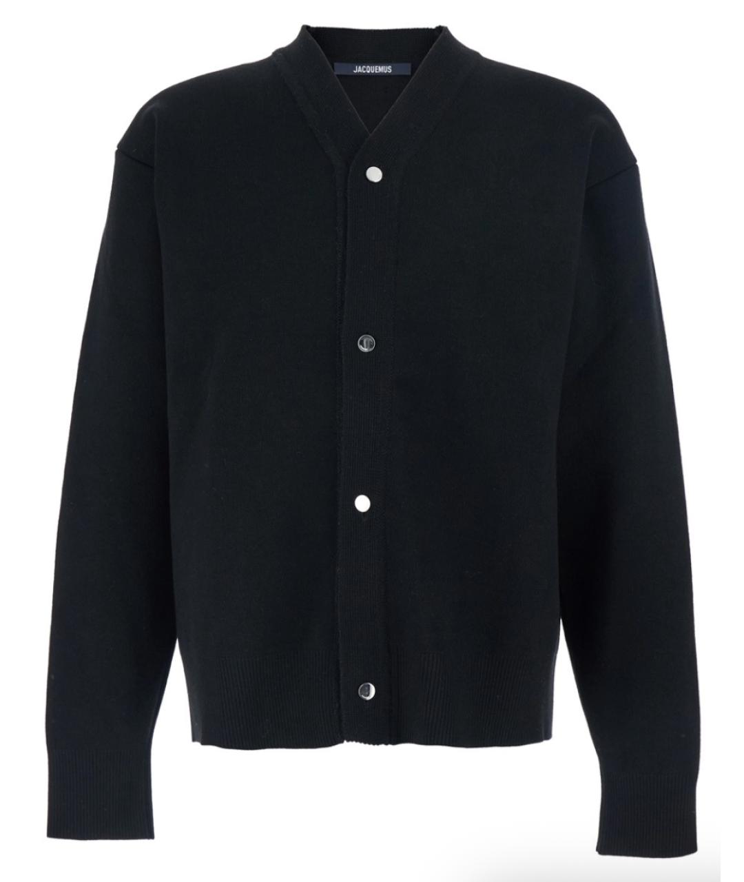 JACQUEMUS Черный шерстяной кардиган, фото 1