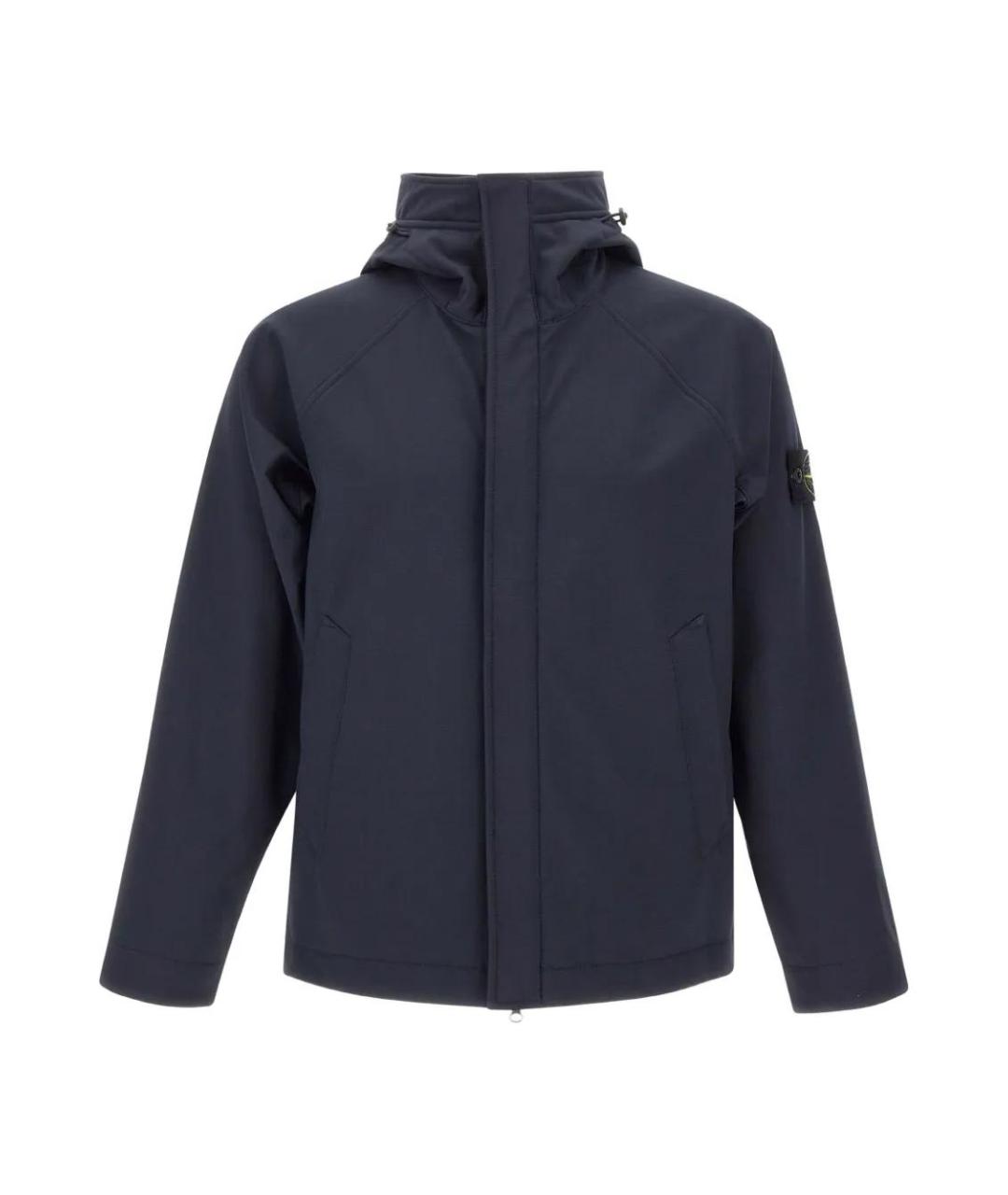 STONE ISLAND Темно-синяя полиэстеровая куртка, фото 1