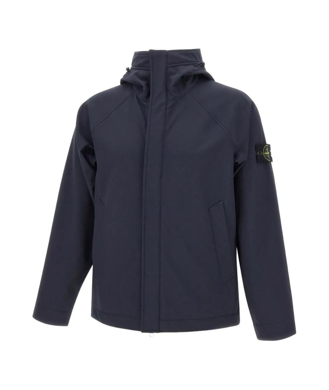 STONE ISLAND Темно-синяя полиэстеровая куртка, фото 2