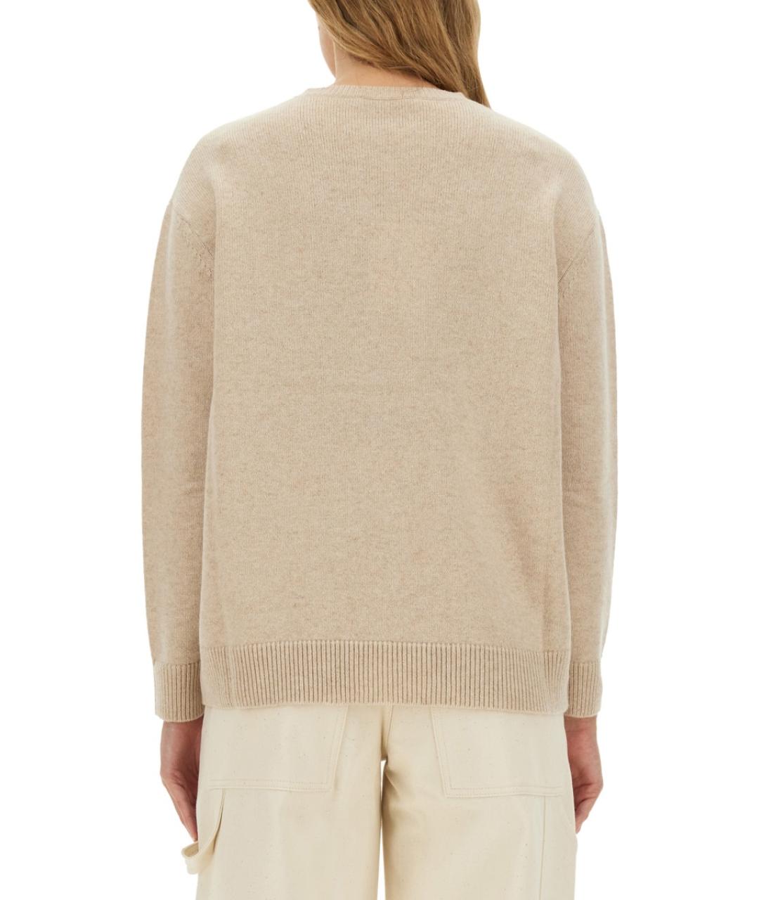 MAX MARA Бежевый шерстяной джемпер / свитер, фото 4