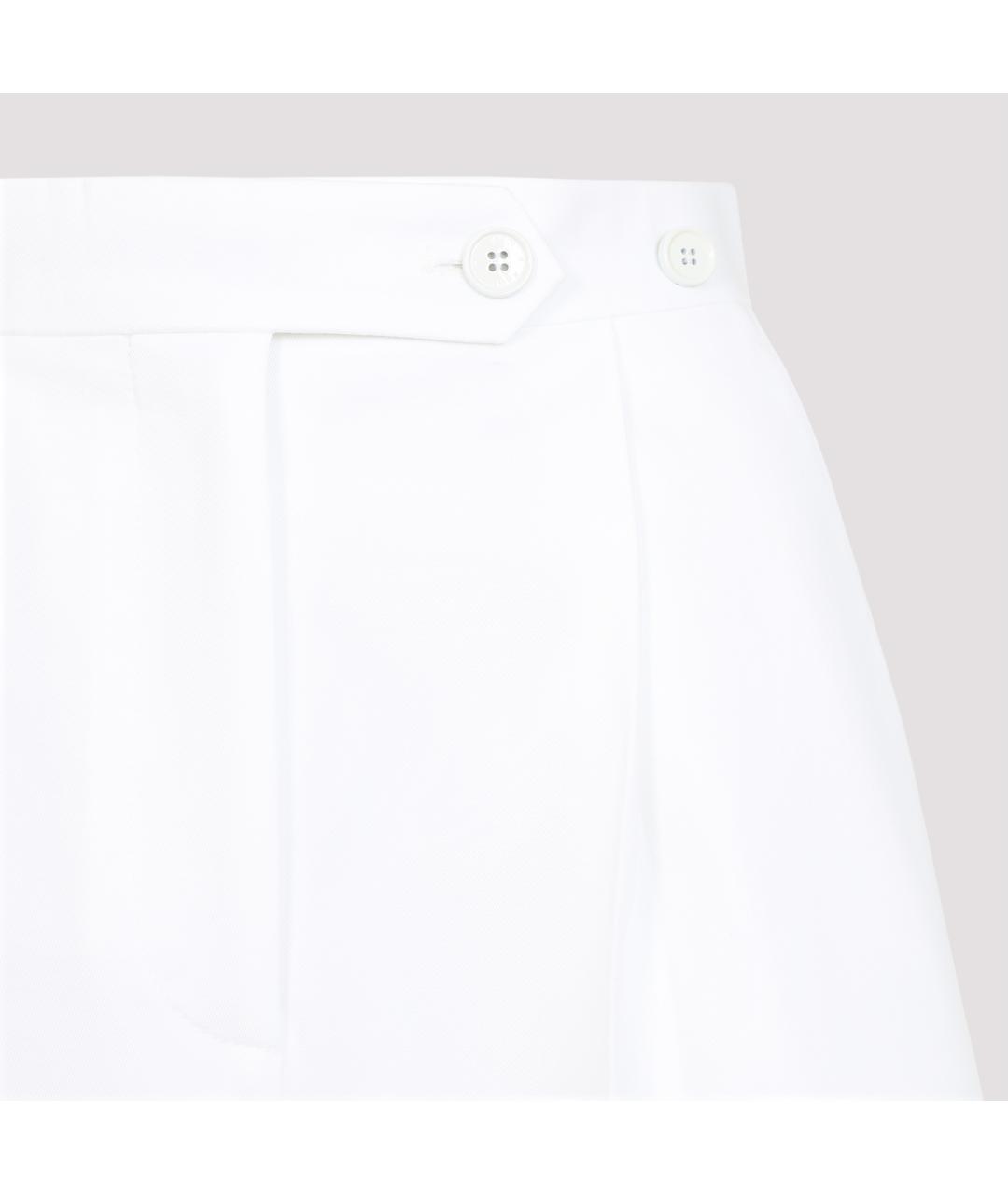 GIVENCHY Белые хлопковые прямые брюки, фото 3