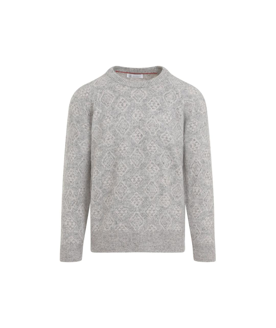 BRUNELLO CUCINELLI Серый хлопковый джемпер / свитер, фото 1