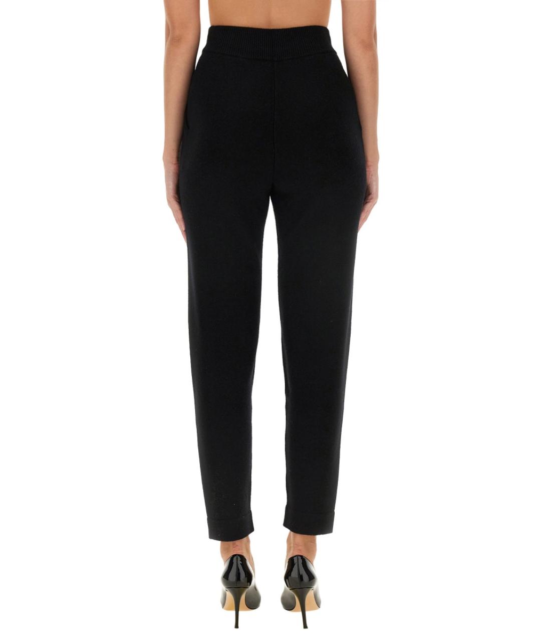 'S MAX MARA Черные кашемировые прямые брюки, фото 3
