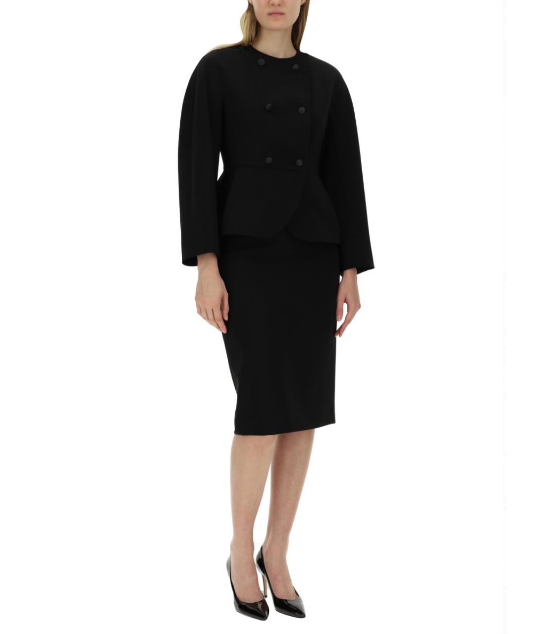 MAX MARA Черный полиэстеровый жакет/пиджак, фото 3