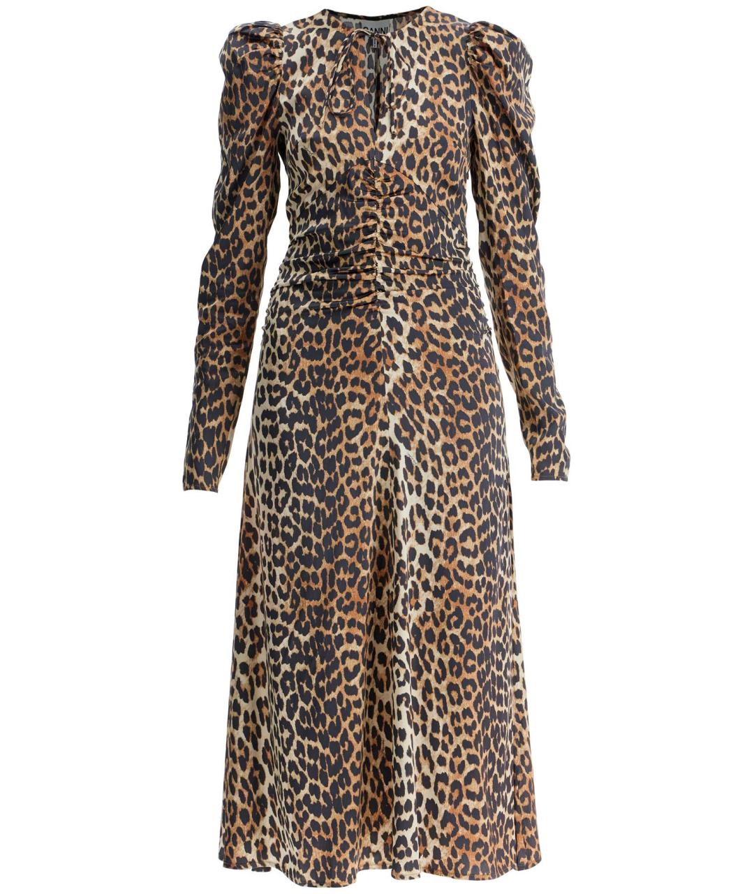 GANNI Мульти вискозное повседневное платье, фото 1