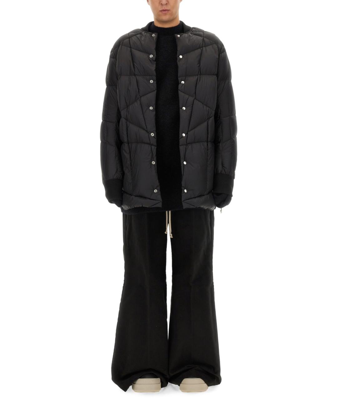 RICK OWENS Черное полиамидовое пальто, фото 3