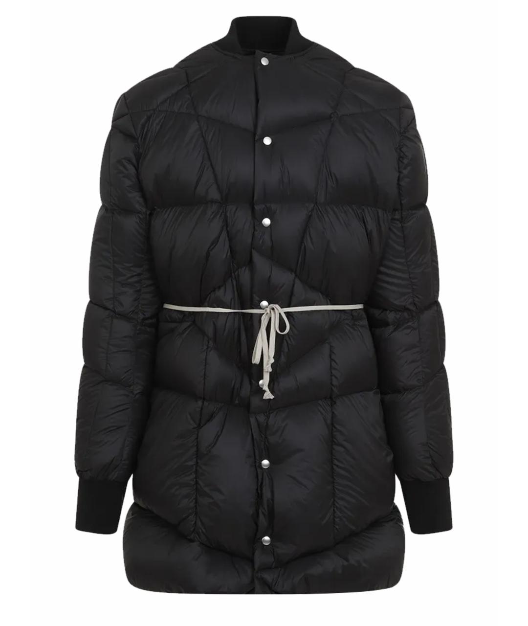 RICK OWENS Черное полиамидовое пальто, фото 1