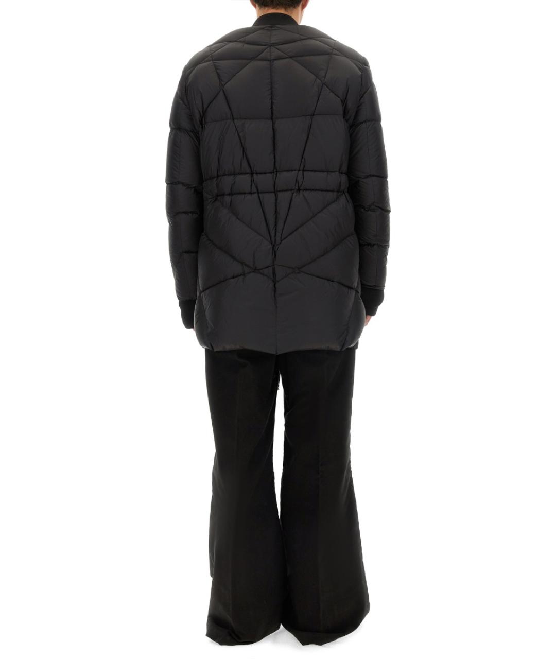 RICK OWENS Черное полиамидовое пальто, фото 5