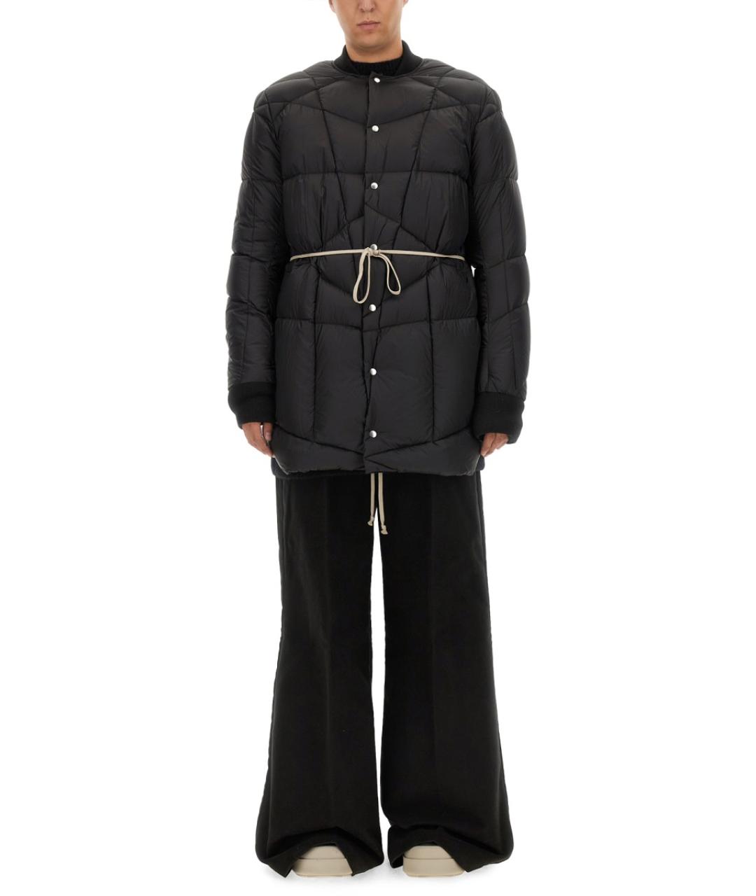 RICK OWENS Черное полиамидовое пальто, фото 2