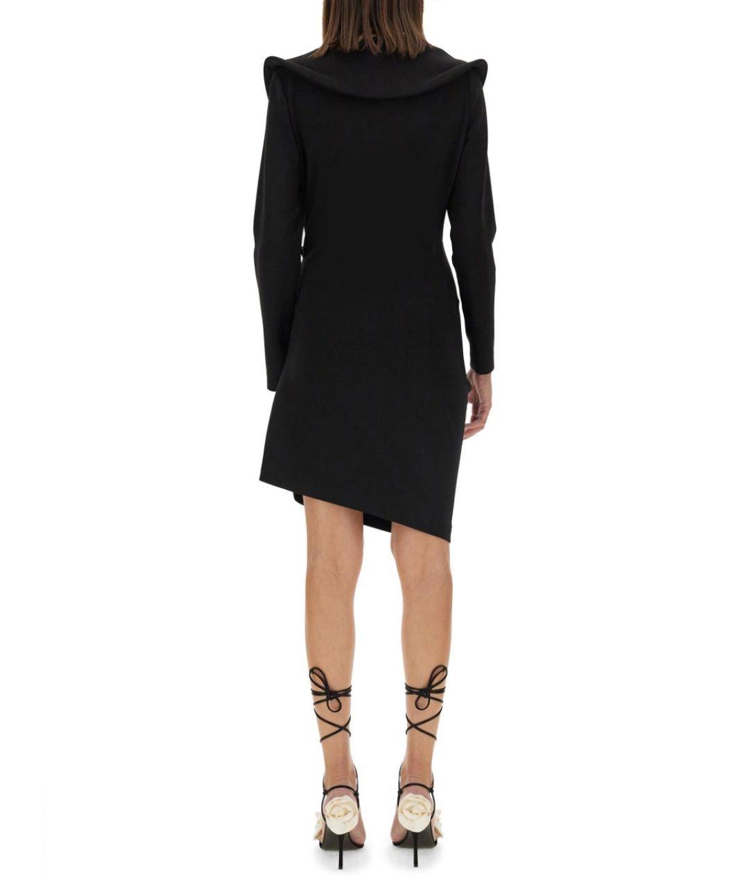 MAGDA BUTRYM Черное шерстяное вечернее платье, фото 5